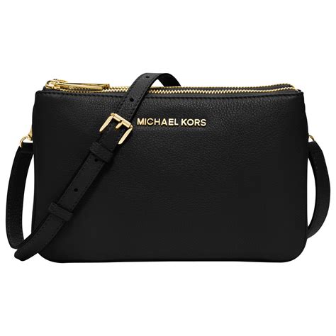 michael kors small black leather purse with tan cloth in|Michael Kors purses small black.